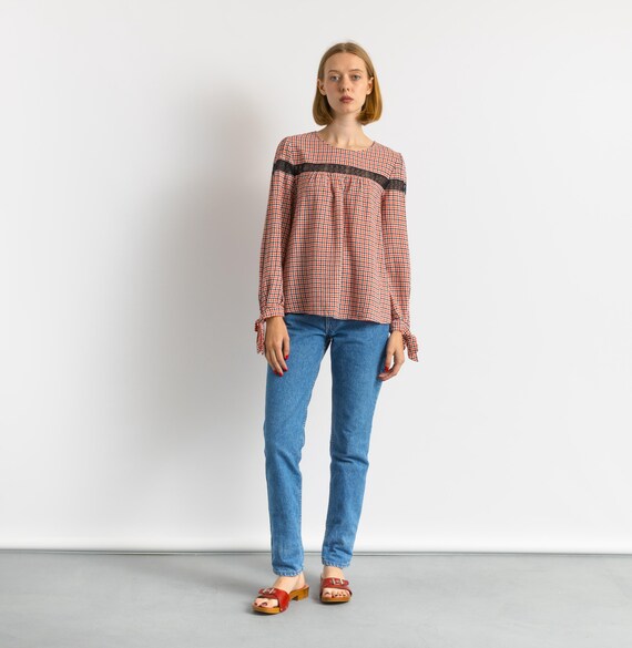 Blouse Claudie Pierlot Taille 40 - Rouge à Motifs Floraux, Occasion Parfait état