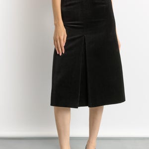 LOUIS FERAUD vintage skirt suit, vintage 1970s cotton Louis Feraud velour skirt suit, elegant black woman velour blazer suit image 8