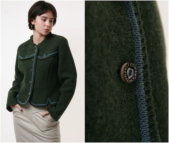 80s Wool Vintage Austrian Buttons Jumper Sweater 2