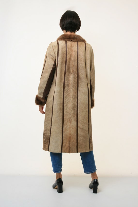70s Vintage Rare Woman Retro Wool Long Maxi Coat … - image 5