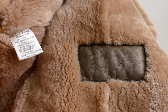 Gianfranco Ferre Vintage 80s Genuine Suede Sheep Shearling Coat