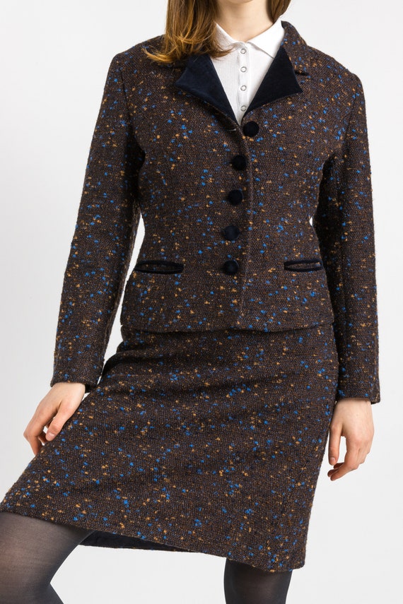 LOUIS FERAUD vintage wool skirt suit, vintage 198… - image 5