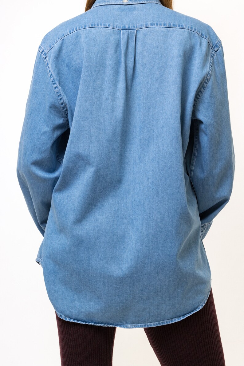 Vintage Acne Studios Cotton Logo Long Sleeve Buttons Up Woman Shirt/ Vintage Acne Unisex Cargo Minimalist Medium Woman Shirt image 4