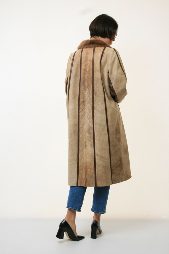 70s Vintage Rare Woman Retro Wool Long Maxi Coat … - image 3