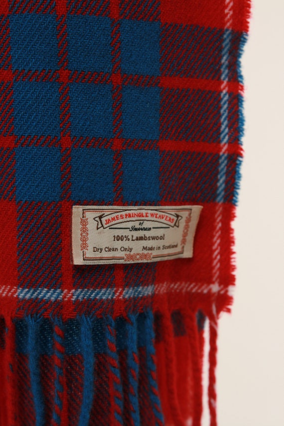 80s Vintage Vtg Rare Checked Scotland Lambswool S… - image 3