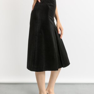 LOUIS FERAUD vintage skirt suit, vintage 1970s cotton Louis Feraud velour skirt suit, elegant black woman velour blazer suit image 11