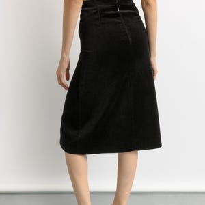 LOUIS FERAUD vintage skirt suit, vintage 1970s cotton Louis Feraud velour skirt suit, elegant black woman velour blazer suit image 9