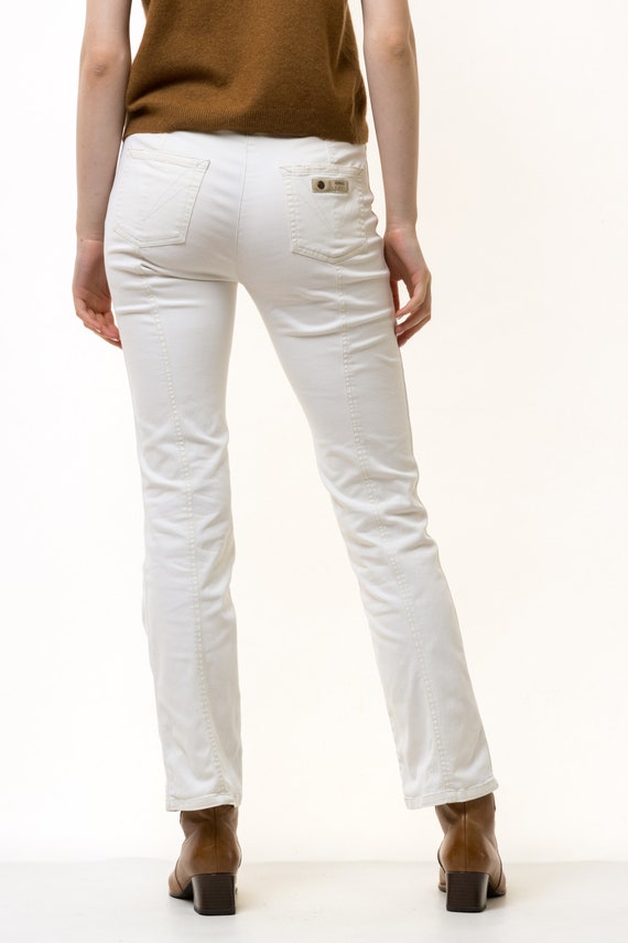 Vintage 90s Versace Sport Authentic White Pants S… - image 4