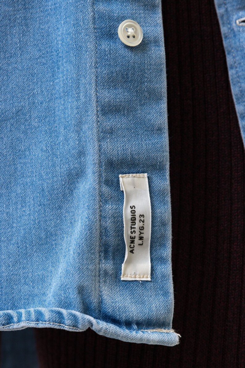 Vintage Acne Studios Cotton Logo Long Sleeve Buttons Up Woman Shirt/ Vintage Acne Unisex Cargo Minimalist Medium Woman Shirt image 7