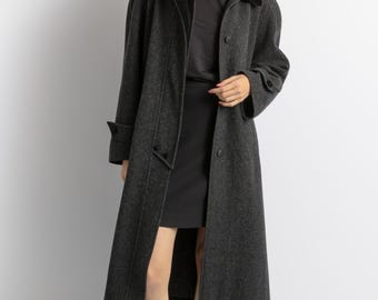 80s Woman Lambswool Coat Women Vintage 80s Winter Coat Long Wool