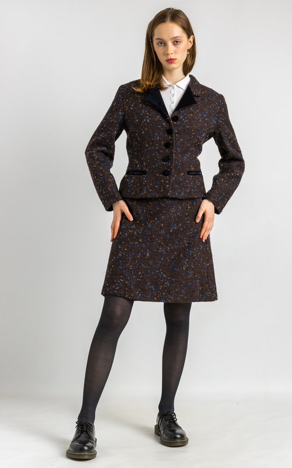 LOUIS FERAUD vintage wool skirt suit, vintage 198… - image 4