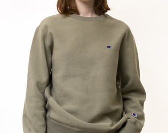 90s Vintage CHAMPION Sweatshirt Beige Sweatshirt Champion