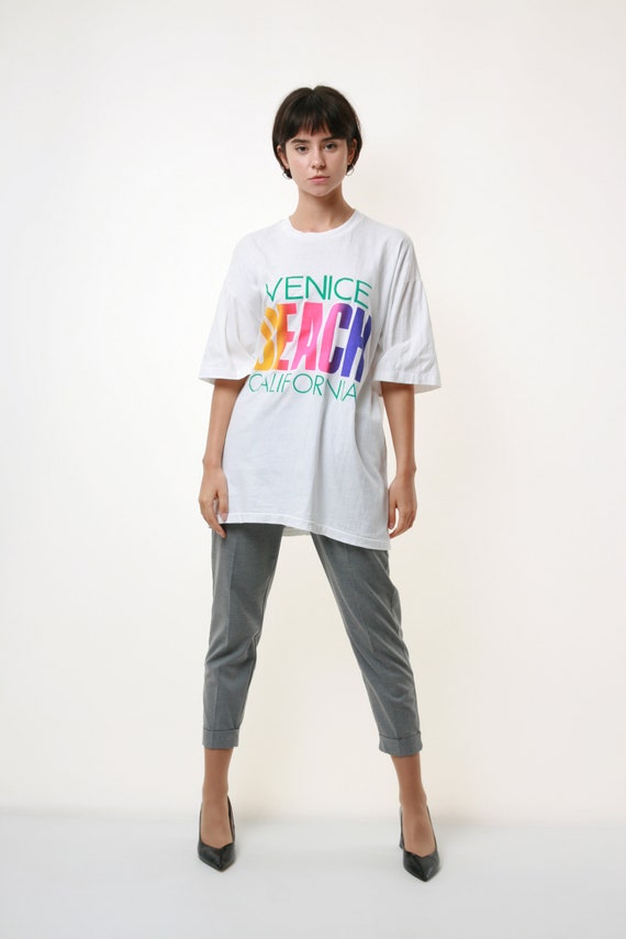 Cotton VENICE CALIFORNIA 90s Vintage Graphic Prin… - image 3