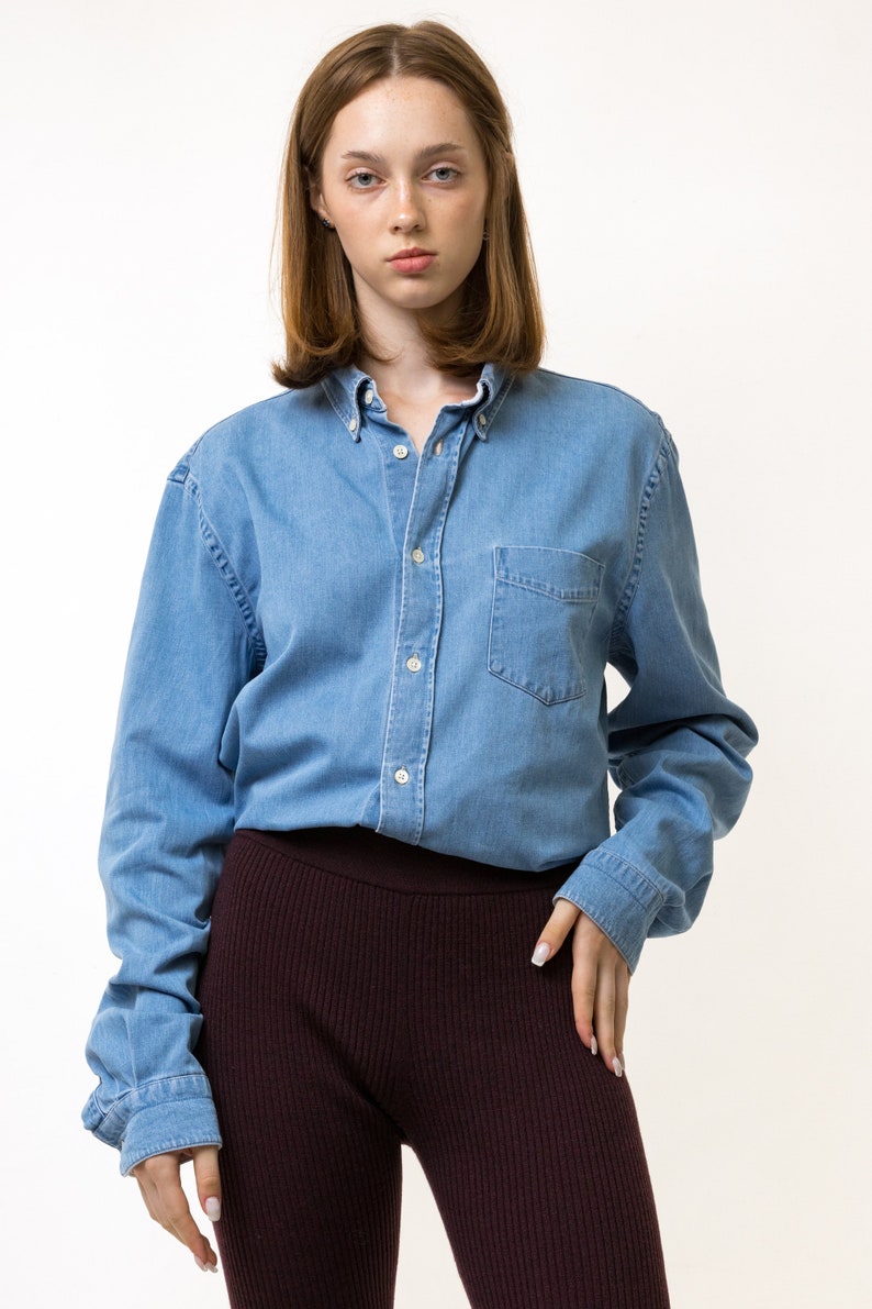 Vintage Acne Studios Cotton Logo Long Sleeve Buttons Up Woman Shirt/ Vintage Acne Unisex Cargo Minimalist Medium Woman Shirt image 8