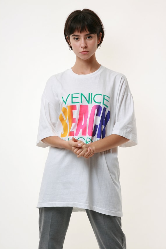 Cotton VENICE CALIFORNIA 90s Vintage Graphic Prin… - image 2