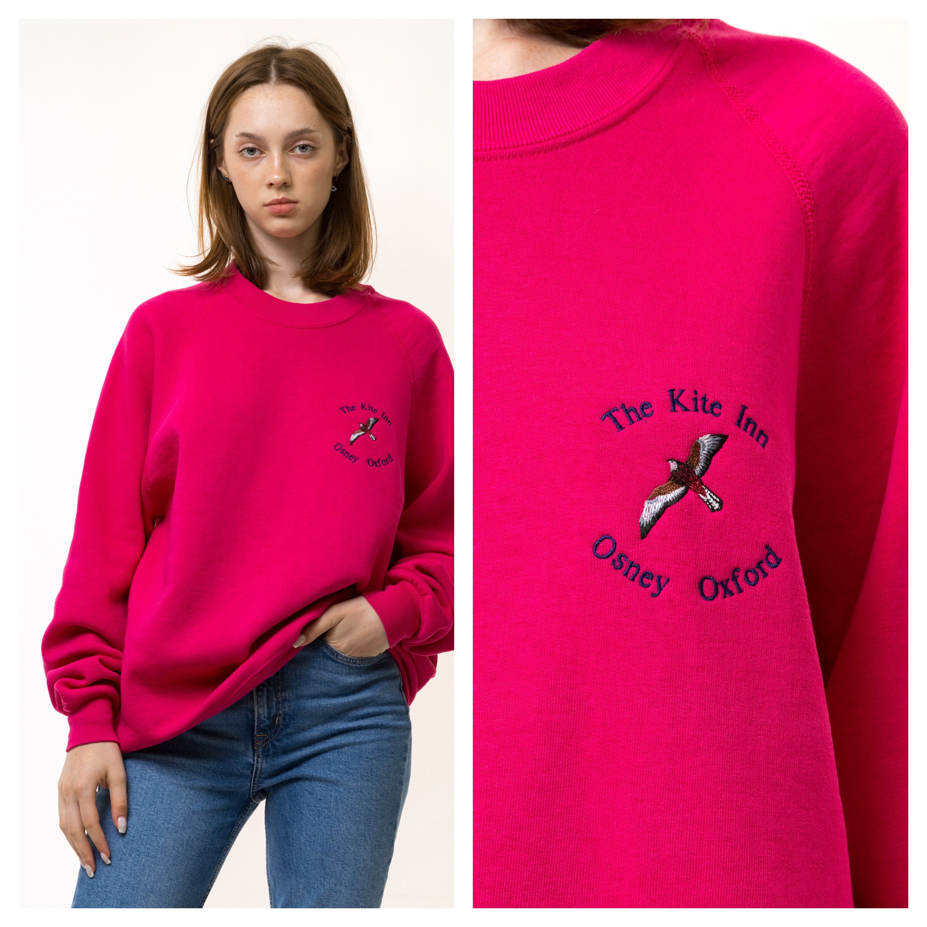 90s Vintage Jerzees 762 Sweatshirt Pink Sweatshirt Size Men's