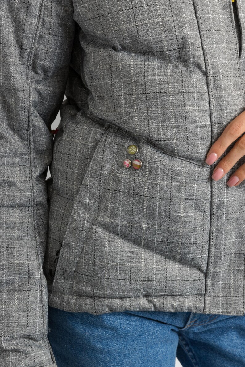 Chaqueta acolchada de plumón vintage Rip Curl Mountainwear para snowboard, talla 36 pequeña imagen 18