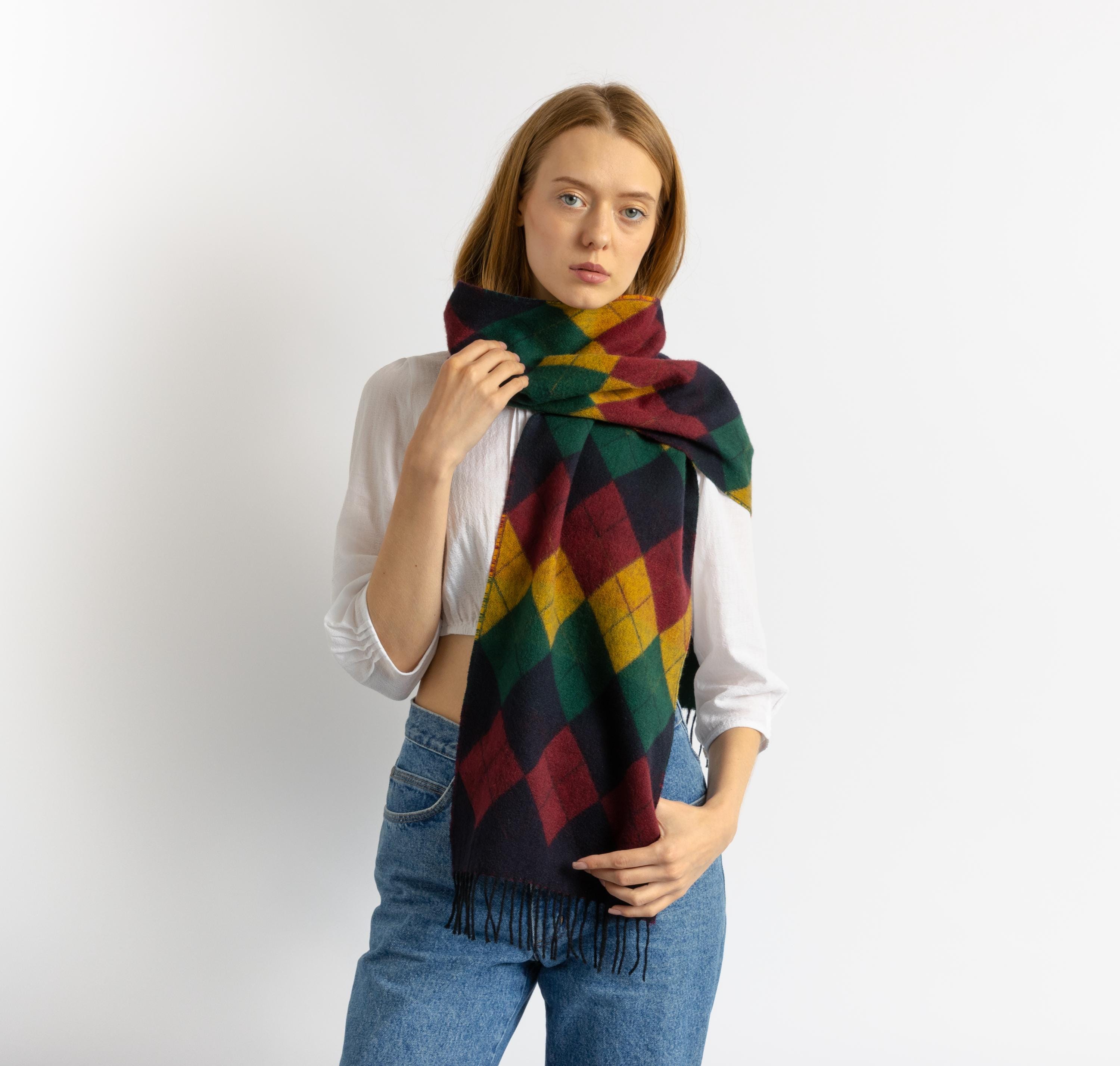 小物 1980s hand knitted mohair scarf 1980s hand knitted mohair scarf - メルカリ