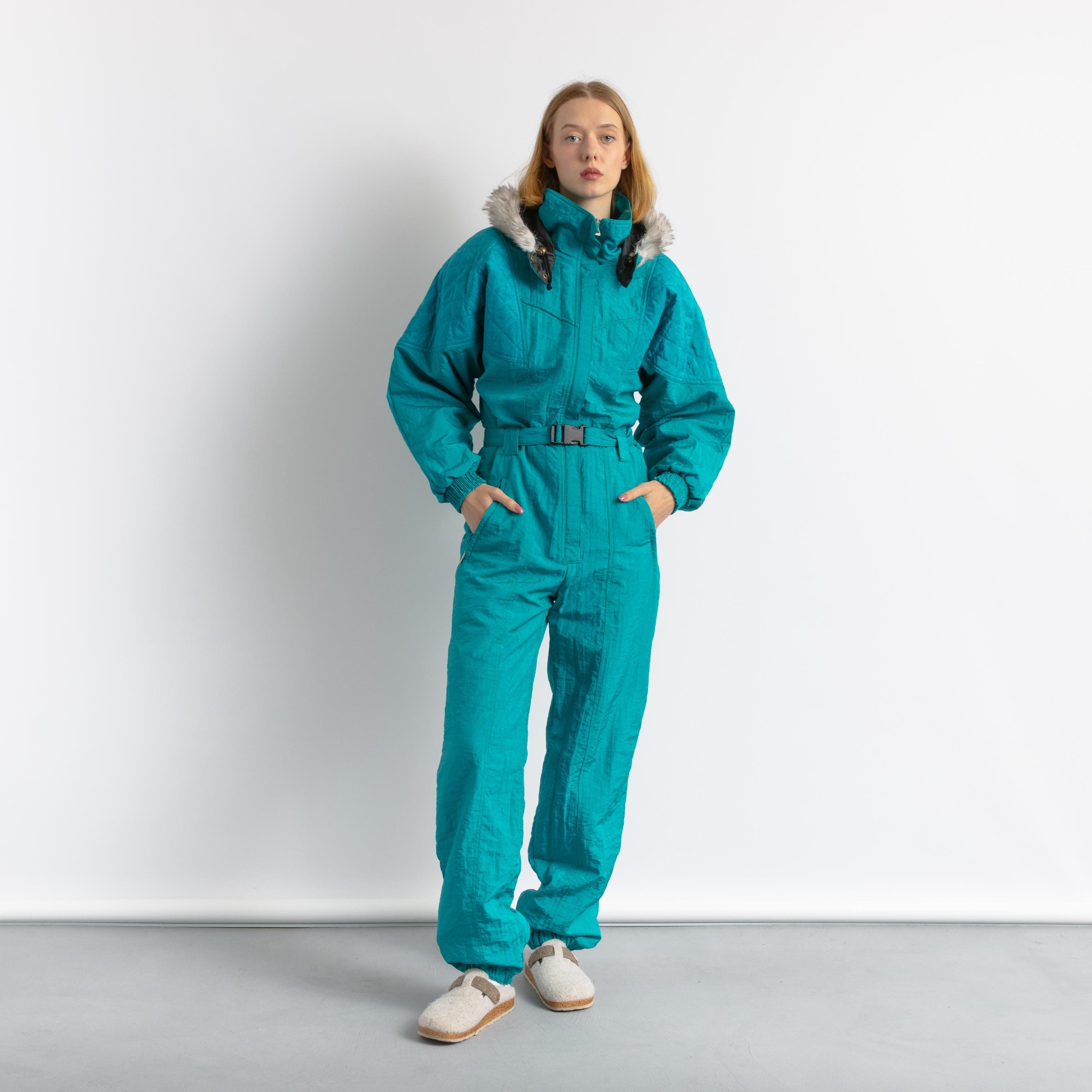 Salopette De Ski Vintage Nevica - Bleue Années 90 - Taille 44M - Unisexe
