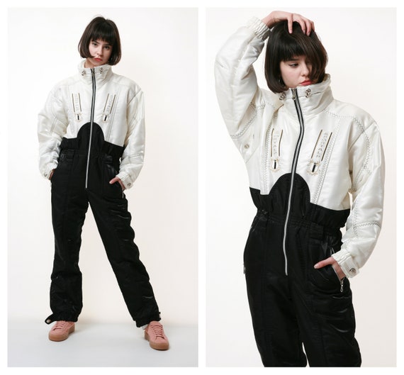 90s Vintage Austrian Sportalp Winter White and Bla