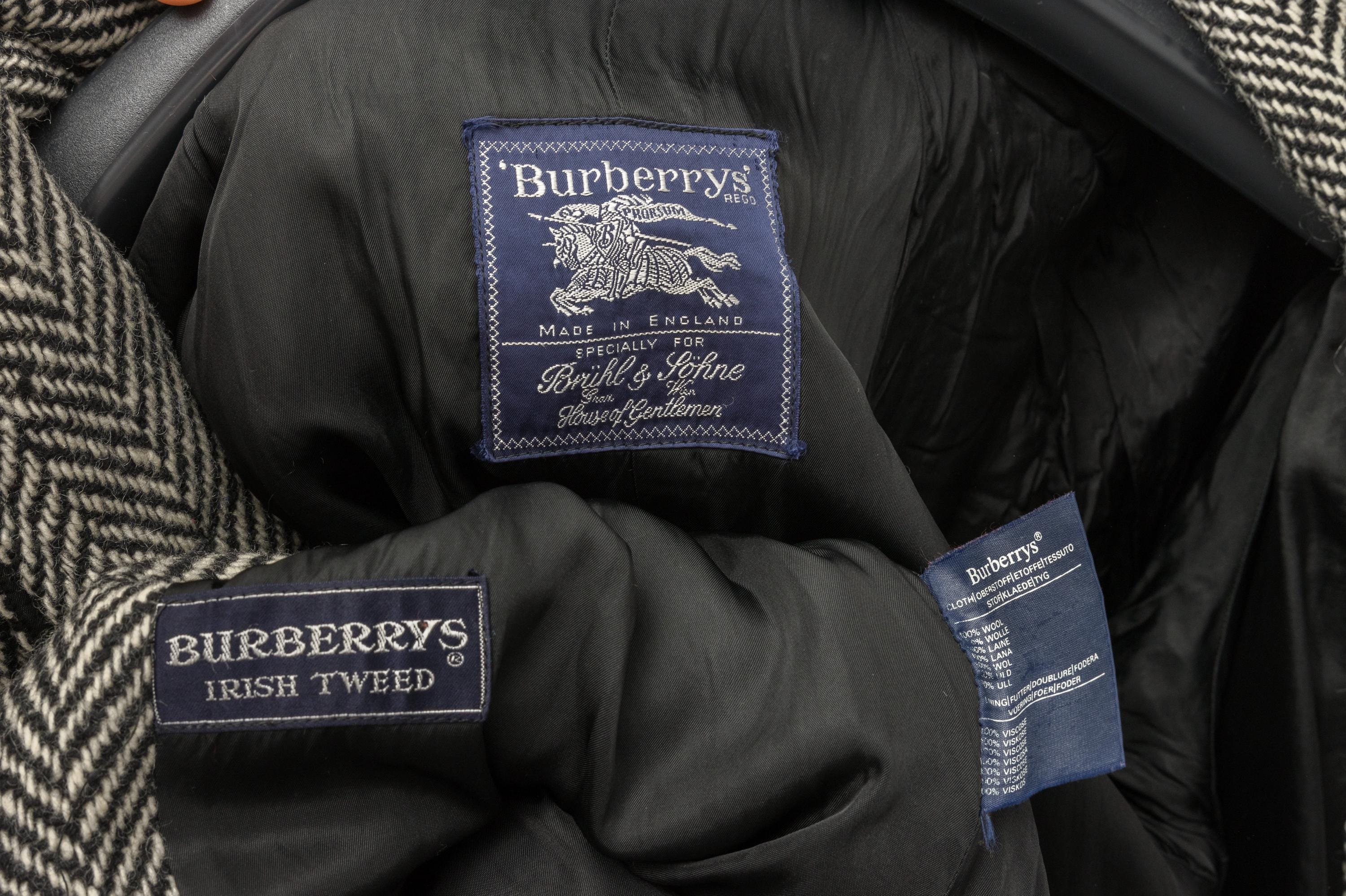 Burberrys ウールコート British tweed 表記LL vintage Burberry tweed balmacaan coat