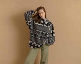 POLARTEC Fleece Uitloper Top Jumper/ Fleece Pullover/ Vintage 90's Retro 80's Sport Oldschool Sweater Pullover Sweatshirt Fleece