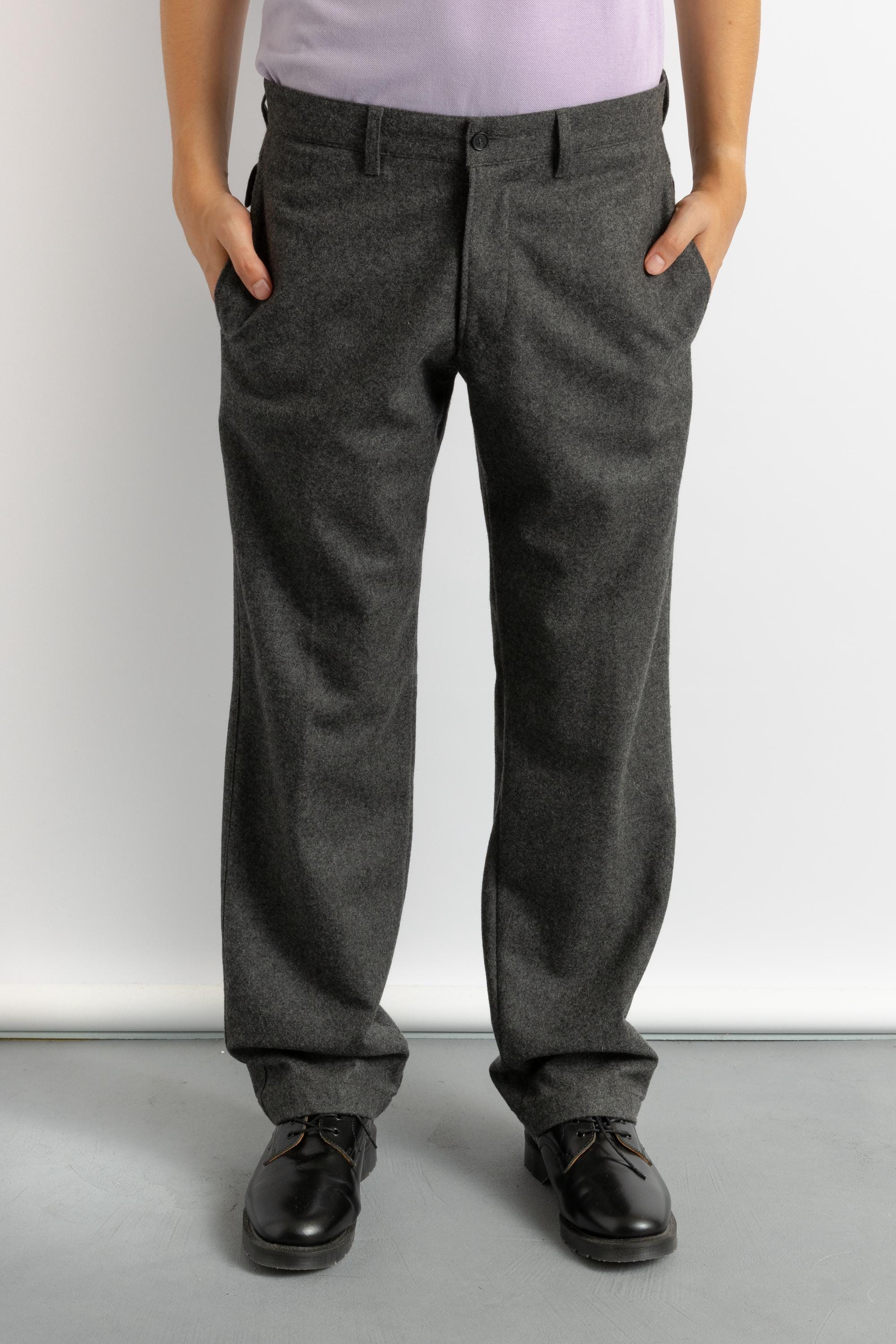 1980's Vintage Men's European Wool Gray Slacks Trousers - Heritage