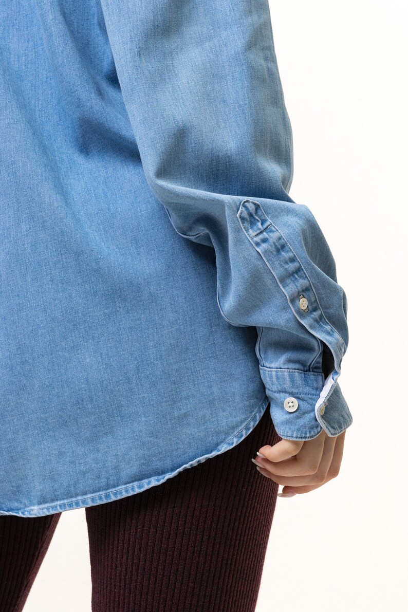 Vintage Acne Studios Cotton Logo Long Sleeve Buttons Up Woman Shirt/ Vintage Acne Unisex Cargo Minimalist Medium Woman Shirt image 5