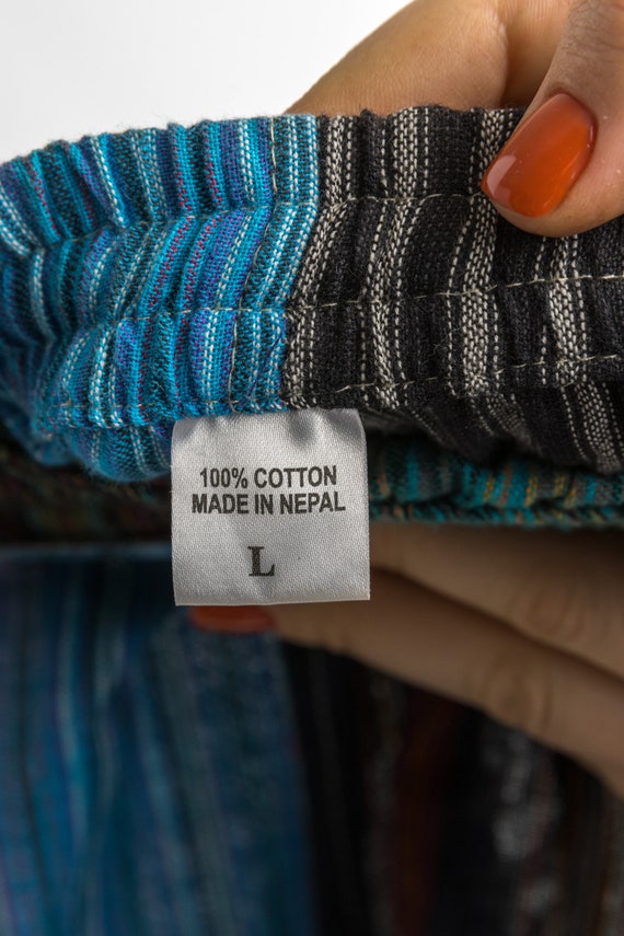 Hippie Patchwork Abstract Pattern Vintage 90s Cot… - image 10