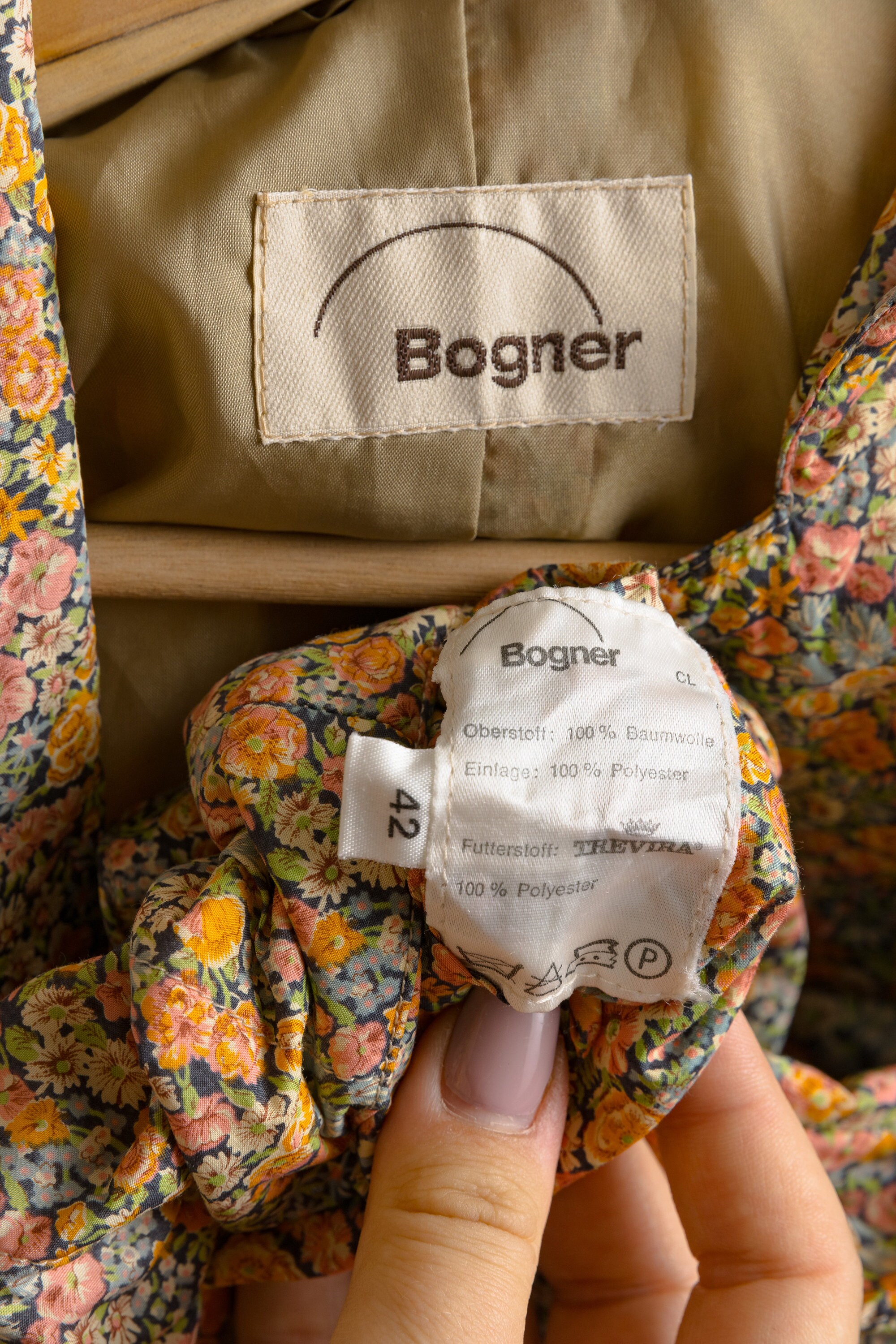 ヴィンテージ 90 年代 Bogner キルティング クロップド ボタン 