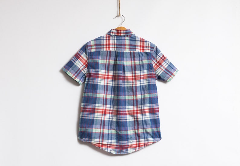 Vintage Boy Checked Short Sleeve Shirt size 7 years old image 7