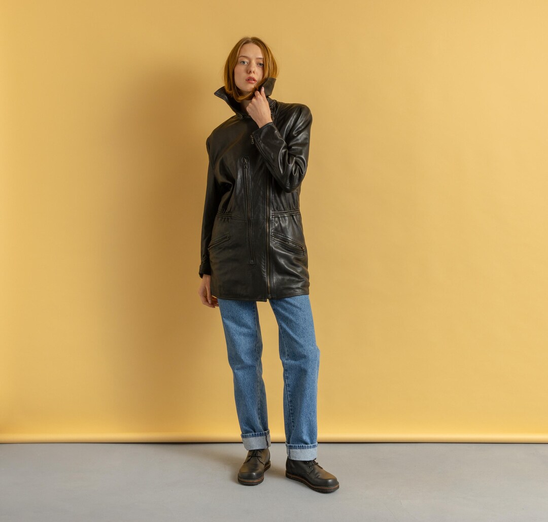 80s Vintage Vtg Rare Gianni Versace Leather Lined Oversized Bomber