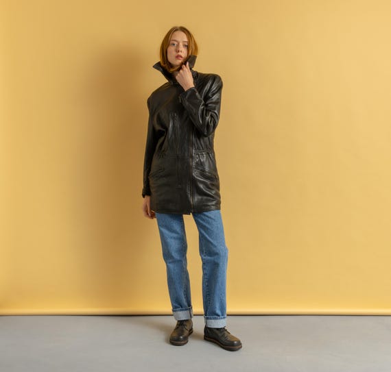 80s Vintage Vtg Rare Gianni Versace Leather Lined Oversized Bomber