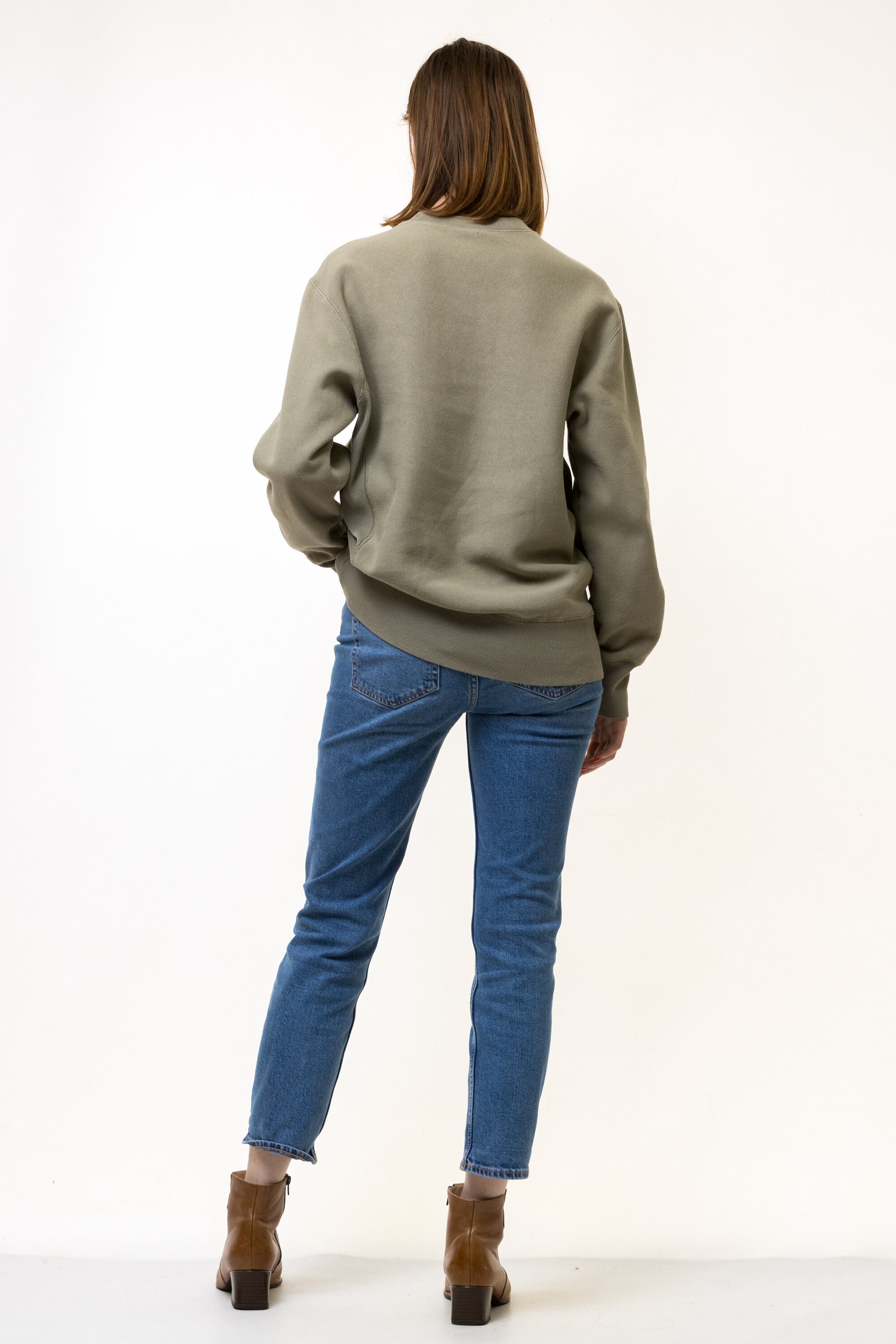 90s Vintage CHAMPION Sweatshirt Beige Sweatshirt Champion