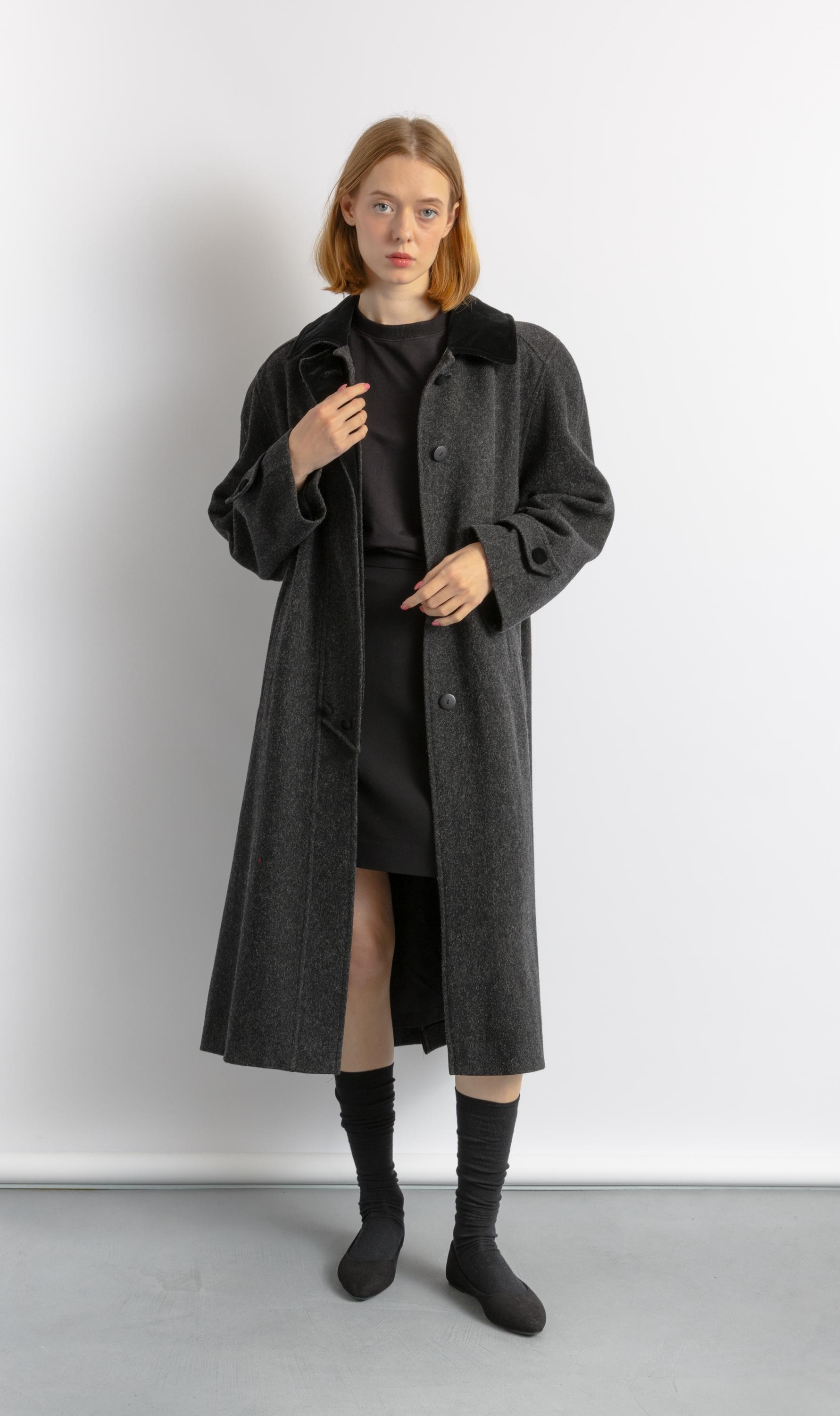 80s Woman Lambswool Coat Women Vintage 80s Winter Coat Long Wool