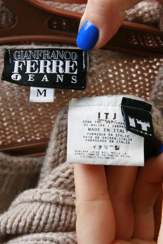 Buy Gianfranco Ferre 80s Vintage Oldschool Knitwear Sweater Wool 