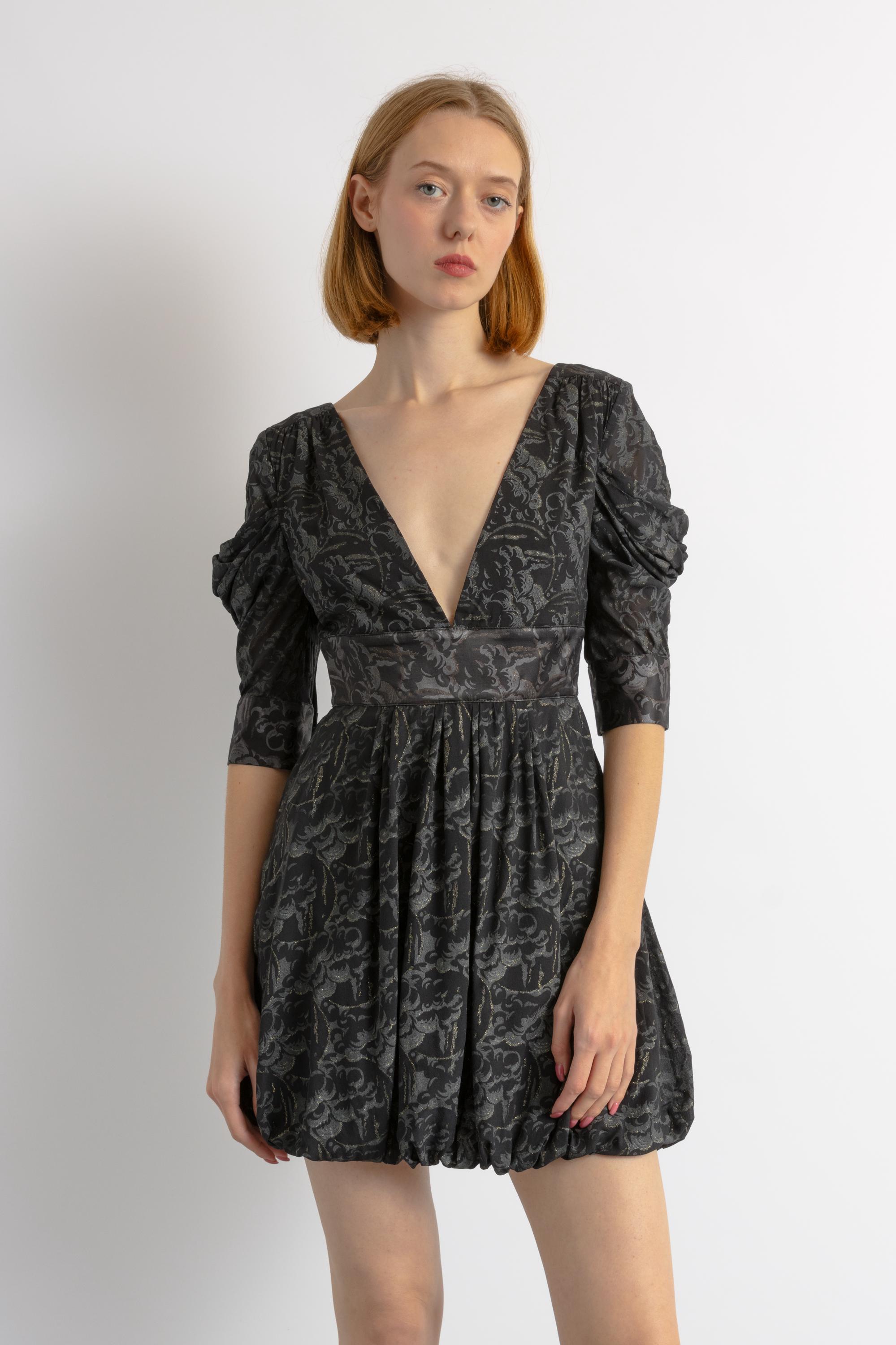 90s Just Cavalli Label Roberto Cavalli Black Abstract Print Midi