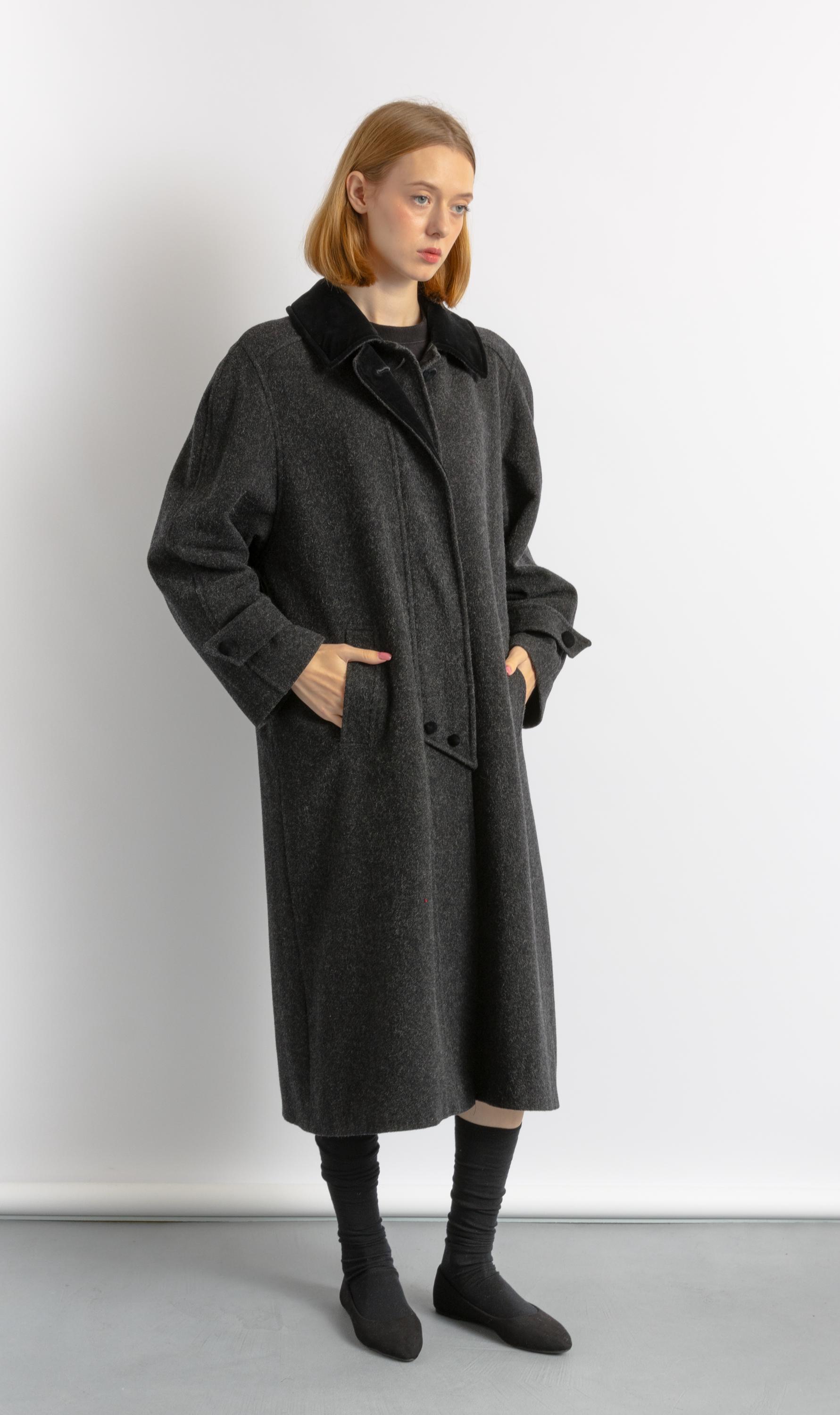 80s Woman Lambswool Coat Women Vintage 80s Winter Coat Long Wool