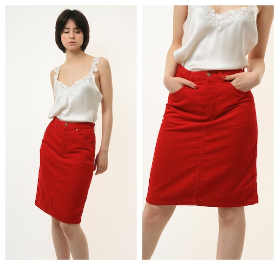 Corduroy knee skirt online