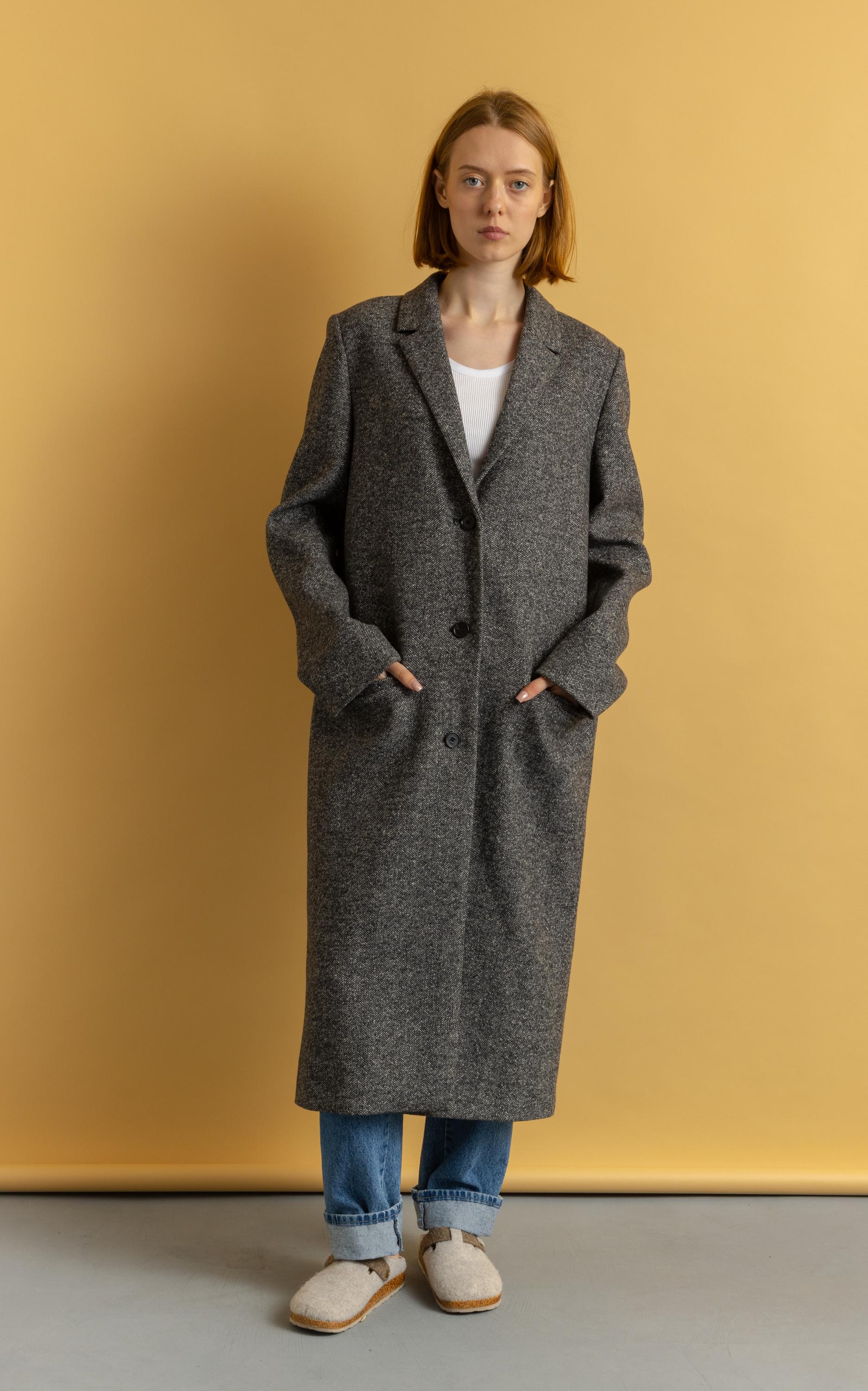 Preloved Womens COS Size Eur 40 Grey75% Wool Coat Jacket Overcoat 
