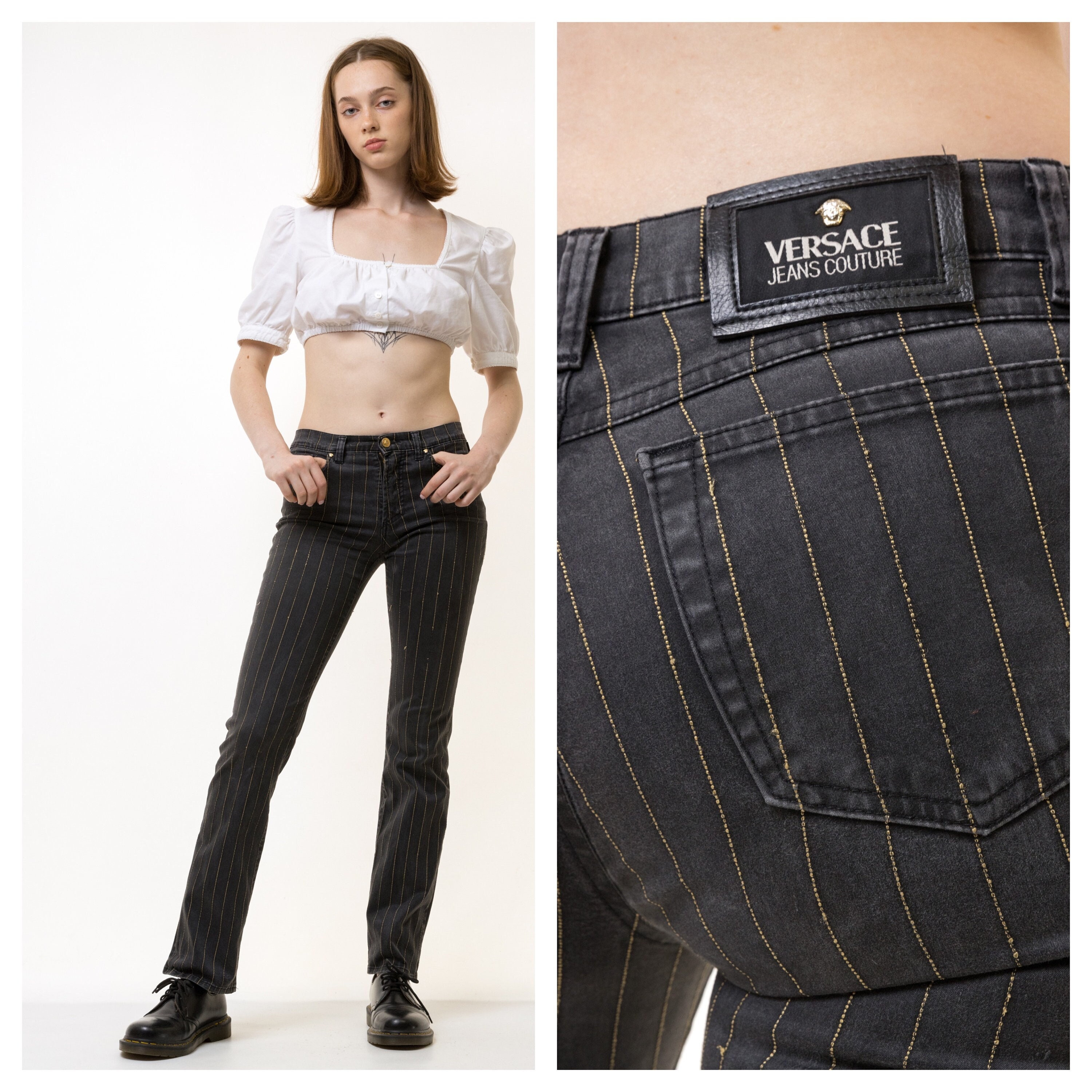 VJC VERSACE flared denims black