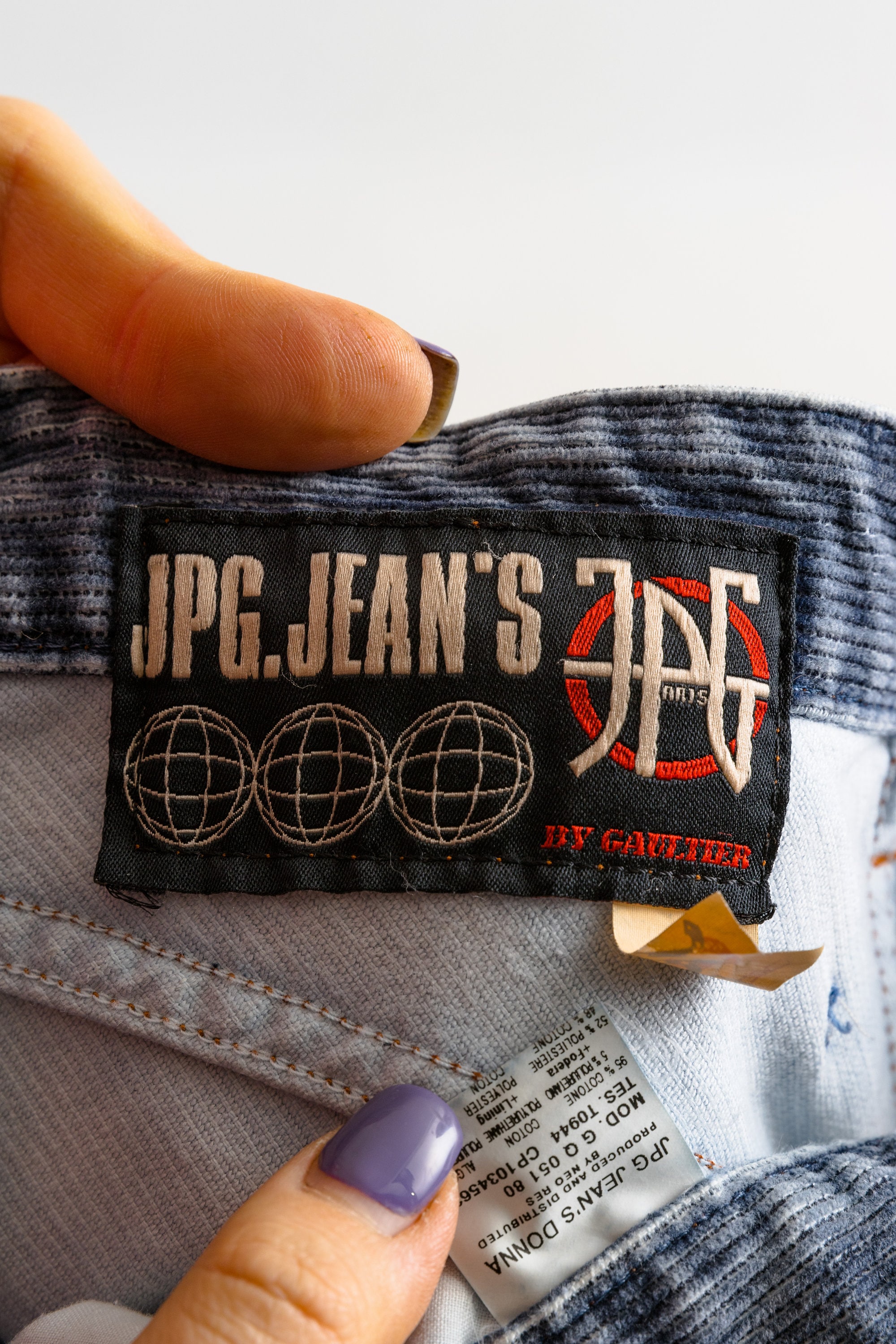 90s Vintage Jean Paul Gaultier Gray Corduroy Trousers Unisex Woman