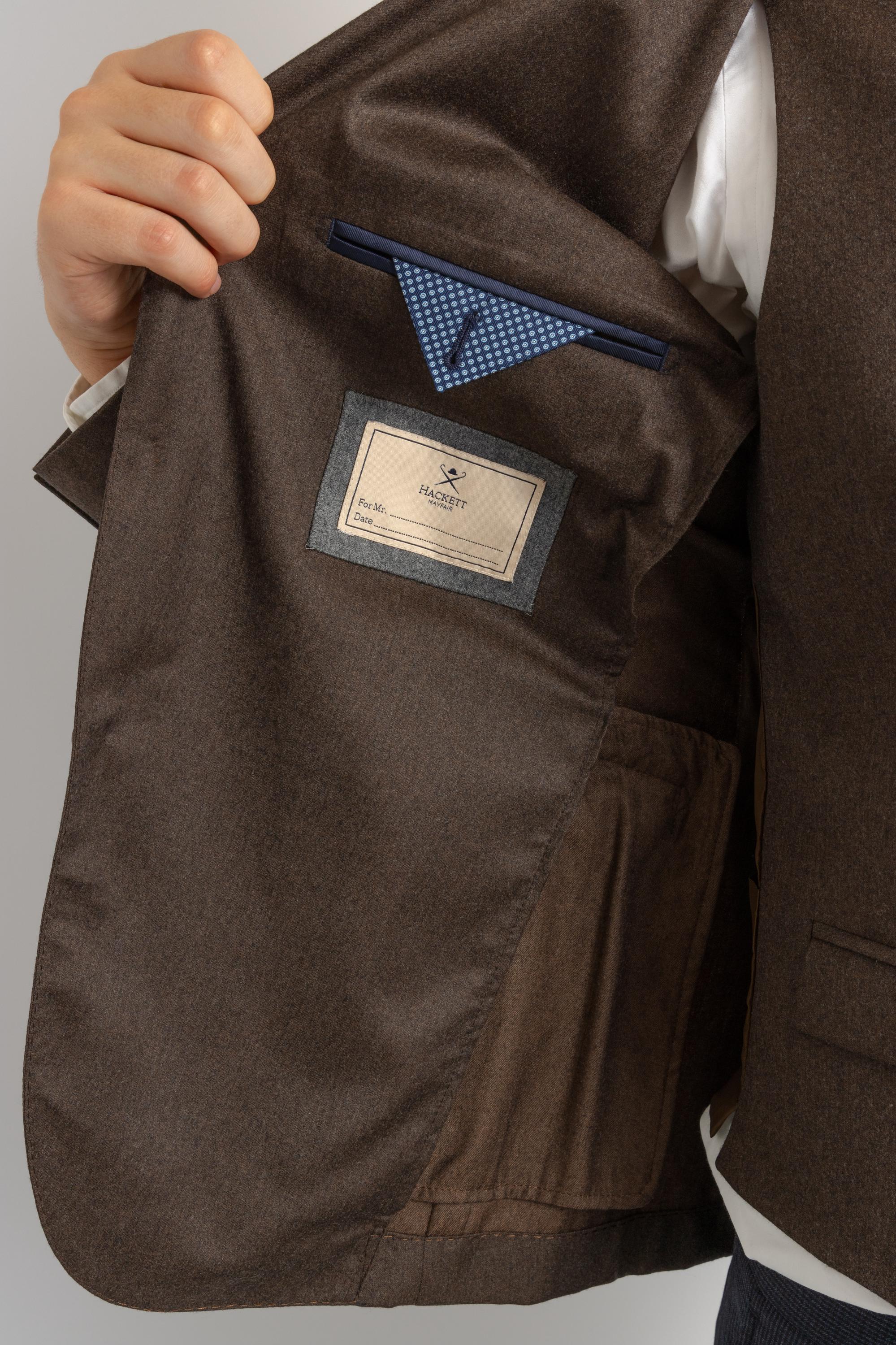 Hackett London 2 Piece Dark Brown Textured Wool Formal Vest and