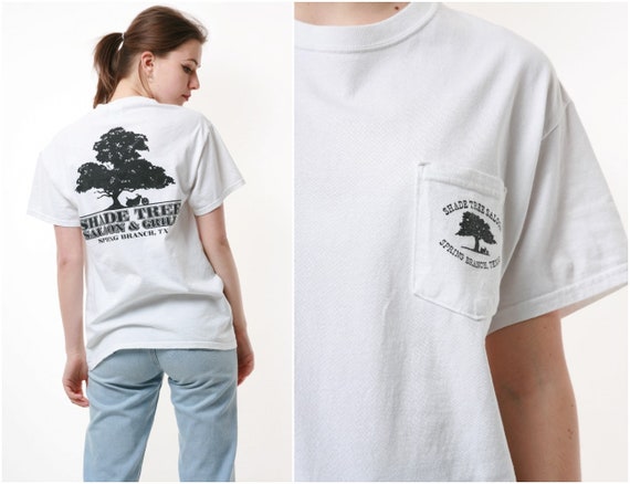 90s GILDAN SHADE TREE Vintage Cotton T-shirt 16759 - image 1