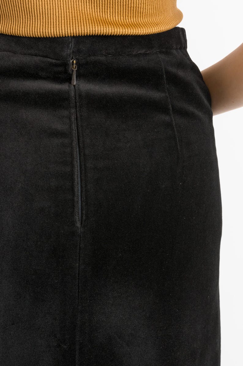 LOUIS FERAUD vintage skirt suit, vintage 1970s cotton Louis Feraud velour skirt suit, elegant black woman velour blazer suit image 12