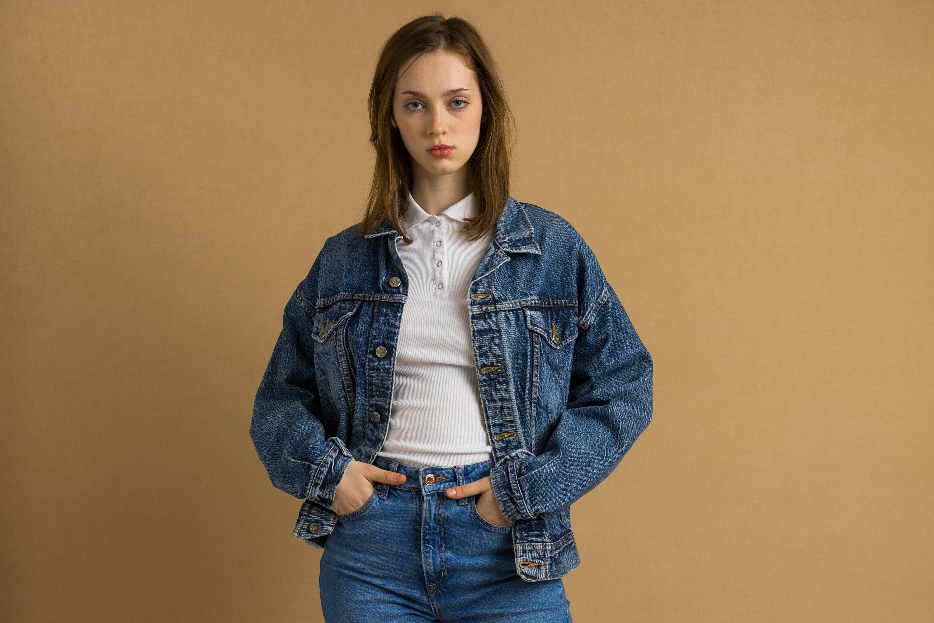 1980 80s Vintage MUSTANG Denim JACKET Men Size M Blue Acid Wash