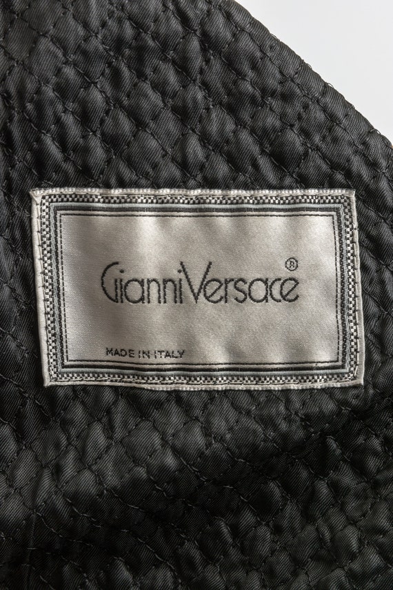 80s Vintage Vtg Rare Gianni Versace Leather Lined… - image 10