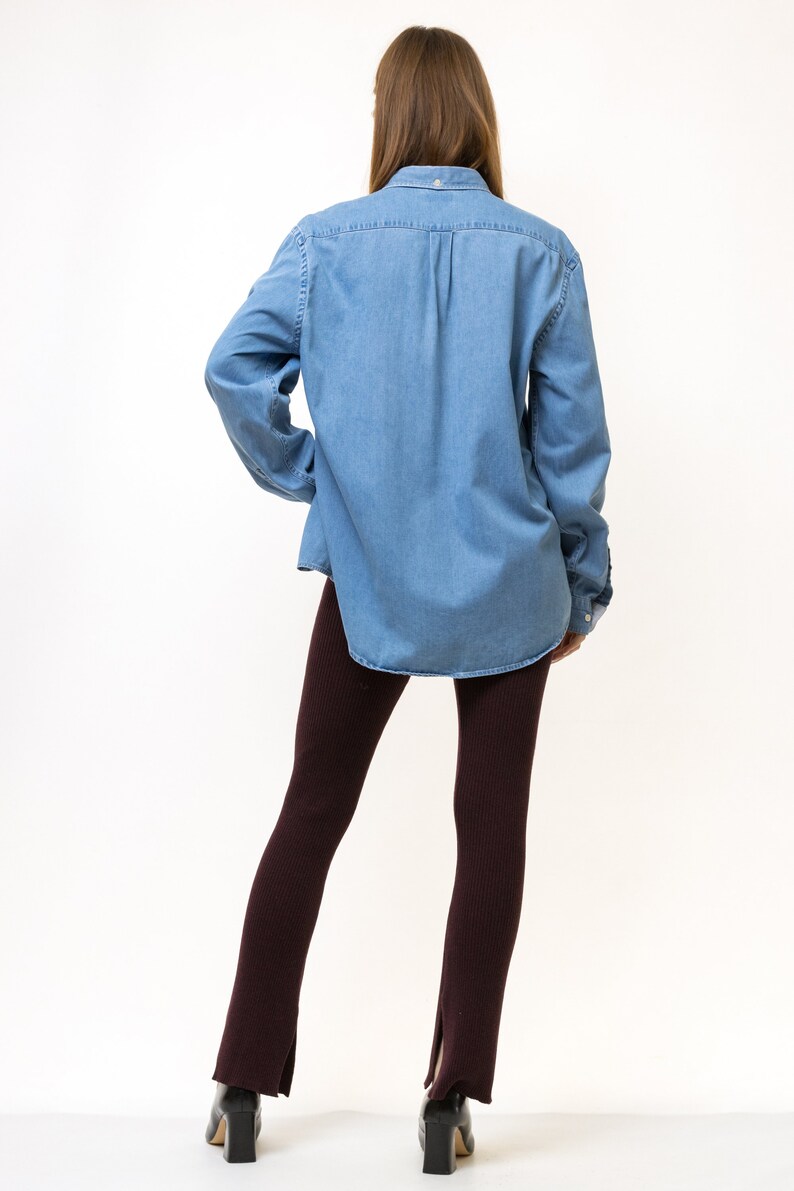 Vintage Acne Studios Cotton Logo Long Sleeve Buttons Up Woman Shirt/ Vintage Acne Unisex Cargo Minimalist Medium Woman Shirt image 3