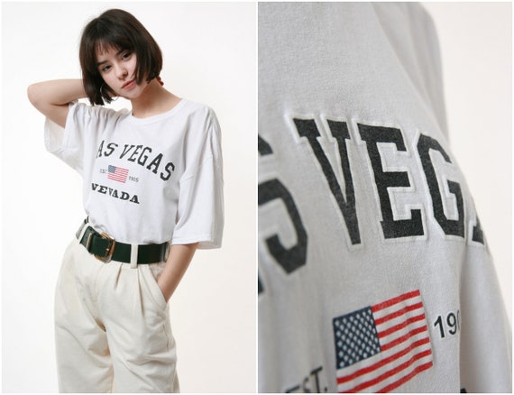 90s GILDAN Las Vegas NEVADA Vintage Cotton T-shirt