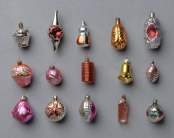 Glass Mid-century Vintage Christmas Retro Tree Ornament, Silver-Mercury Home Decor, Xmas Winter Holiday Gift- Decoration: Figures